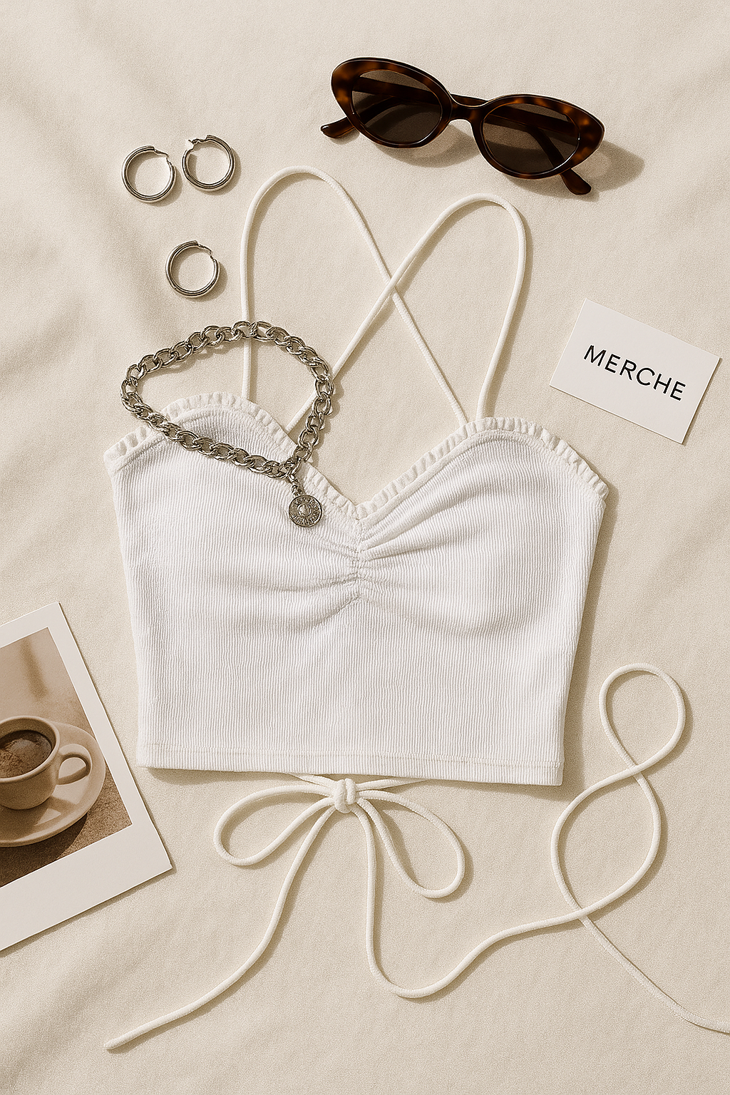 SASSY MISSY WHITE CROSSBACK TOP