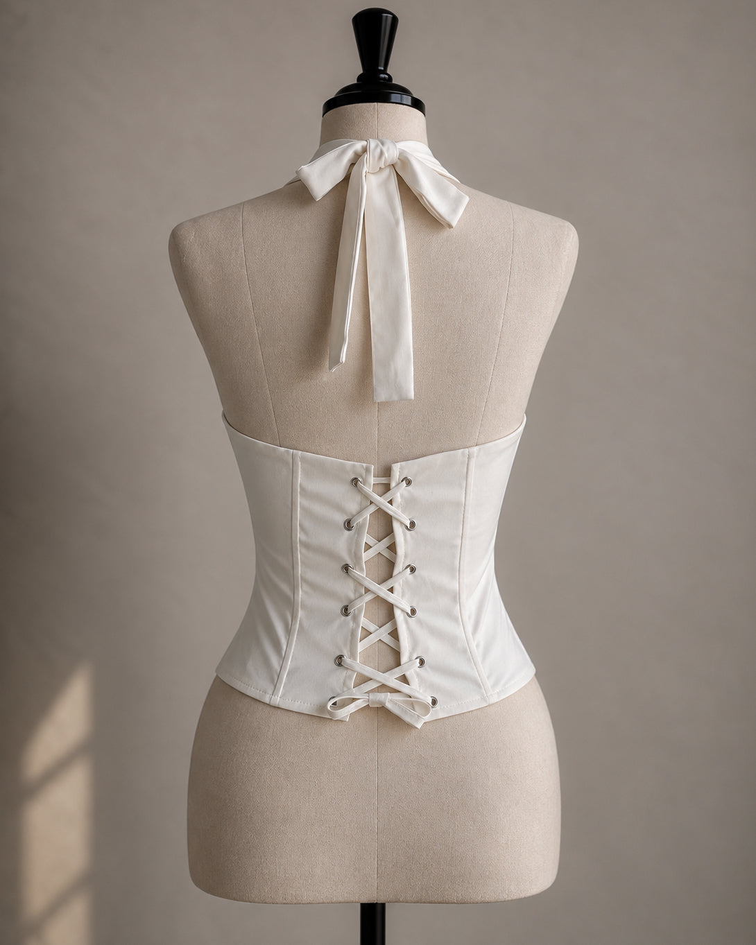 TO MY LOVER, IVORY HALTERNECK CORSET