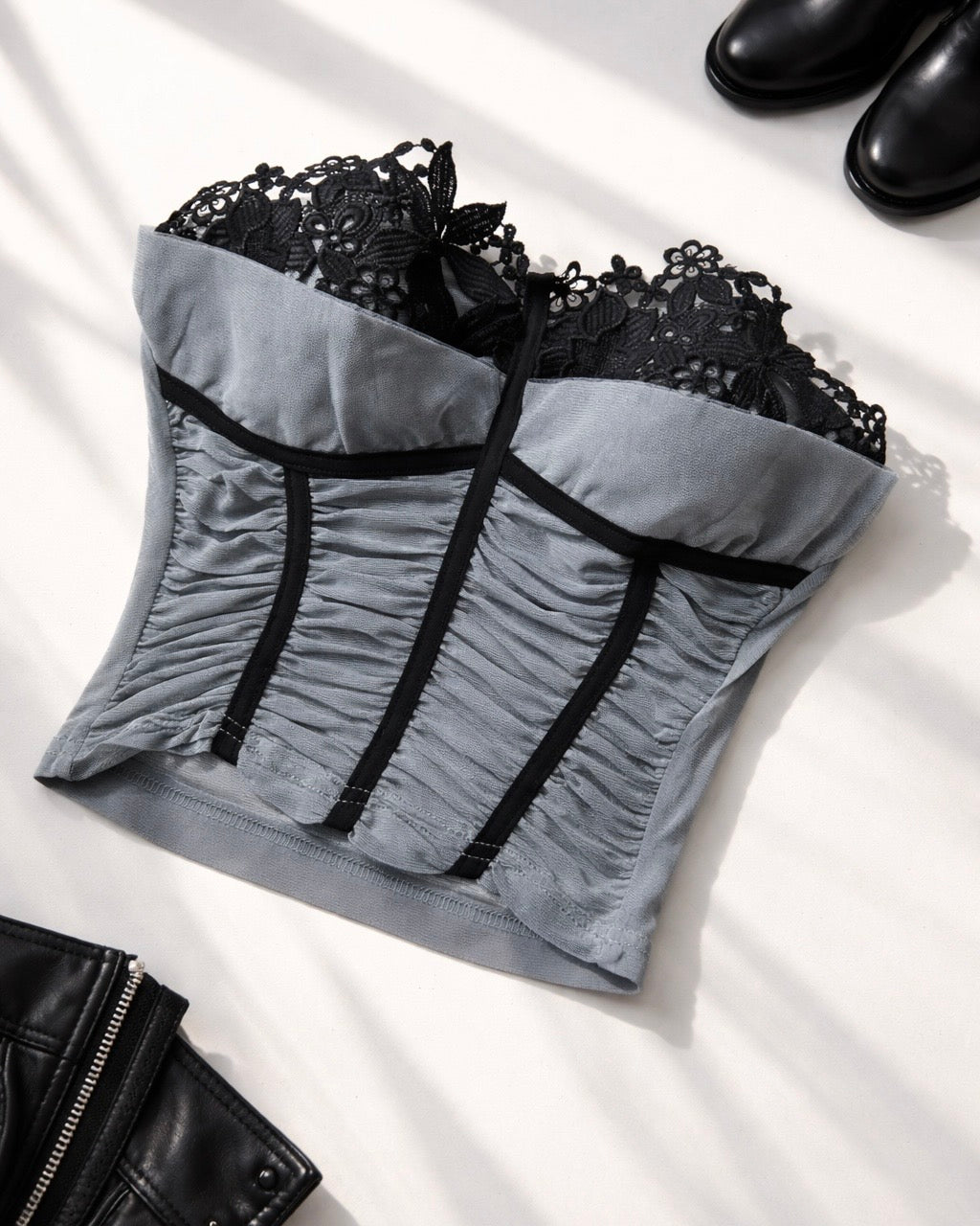 SPIRIT SPEAKS LUXE MESH LACE BANDEAU TOP