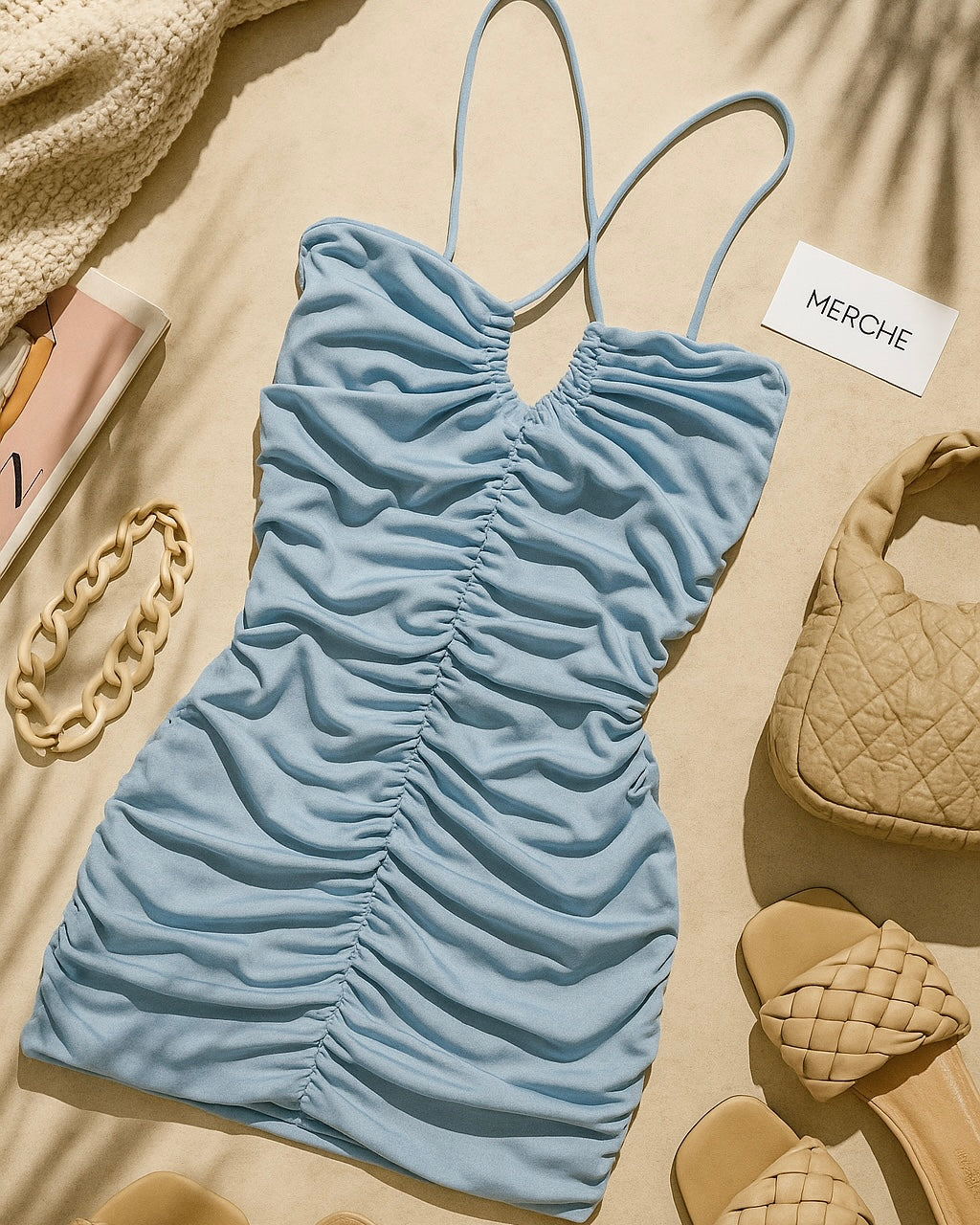 CUTE POPSICLE BLUE MINI DRESS