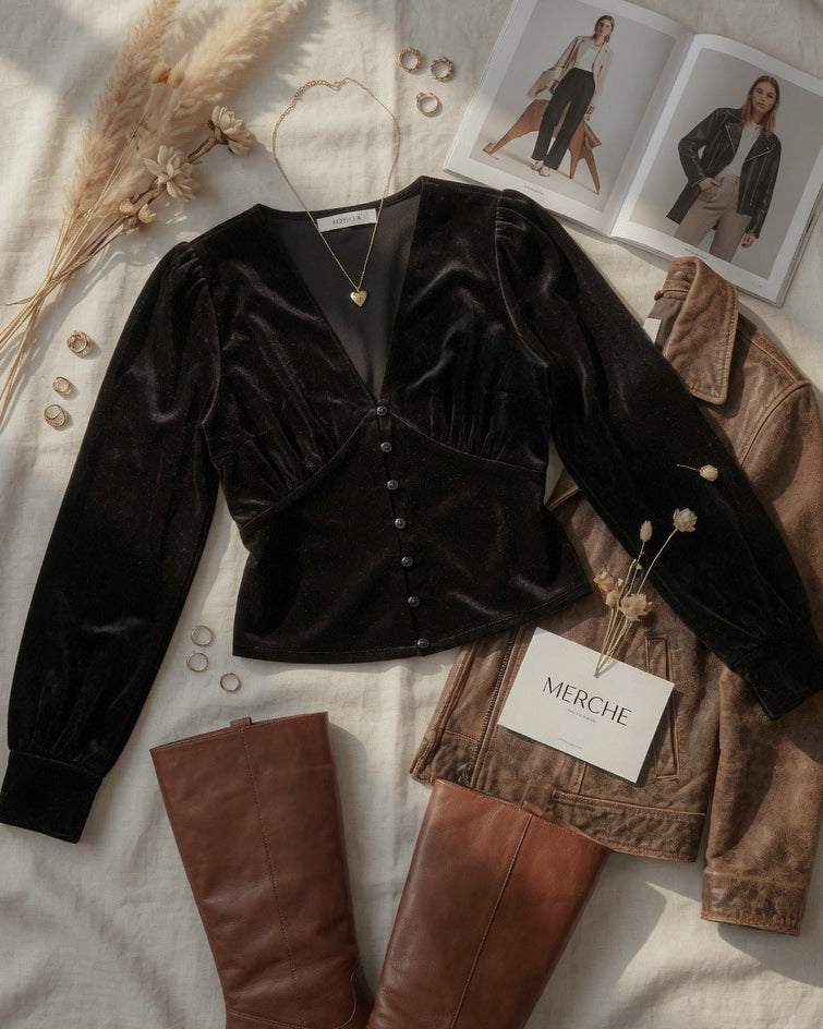 LATE NIGHT DRIVE VELOUR LUXE BLACK TOP