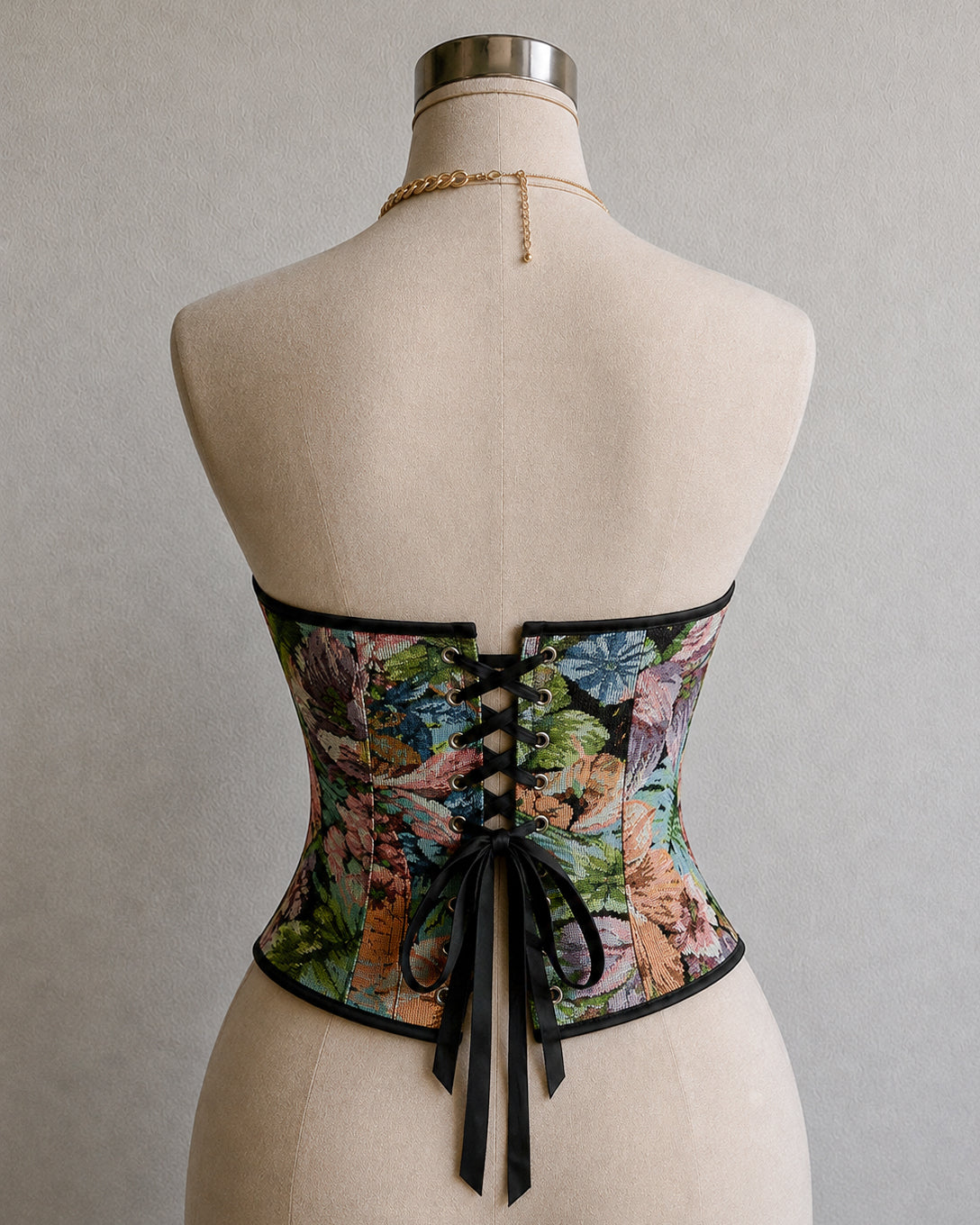 WILD ROOTS FLORAL JACQUARD CORSET