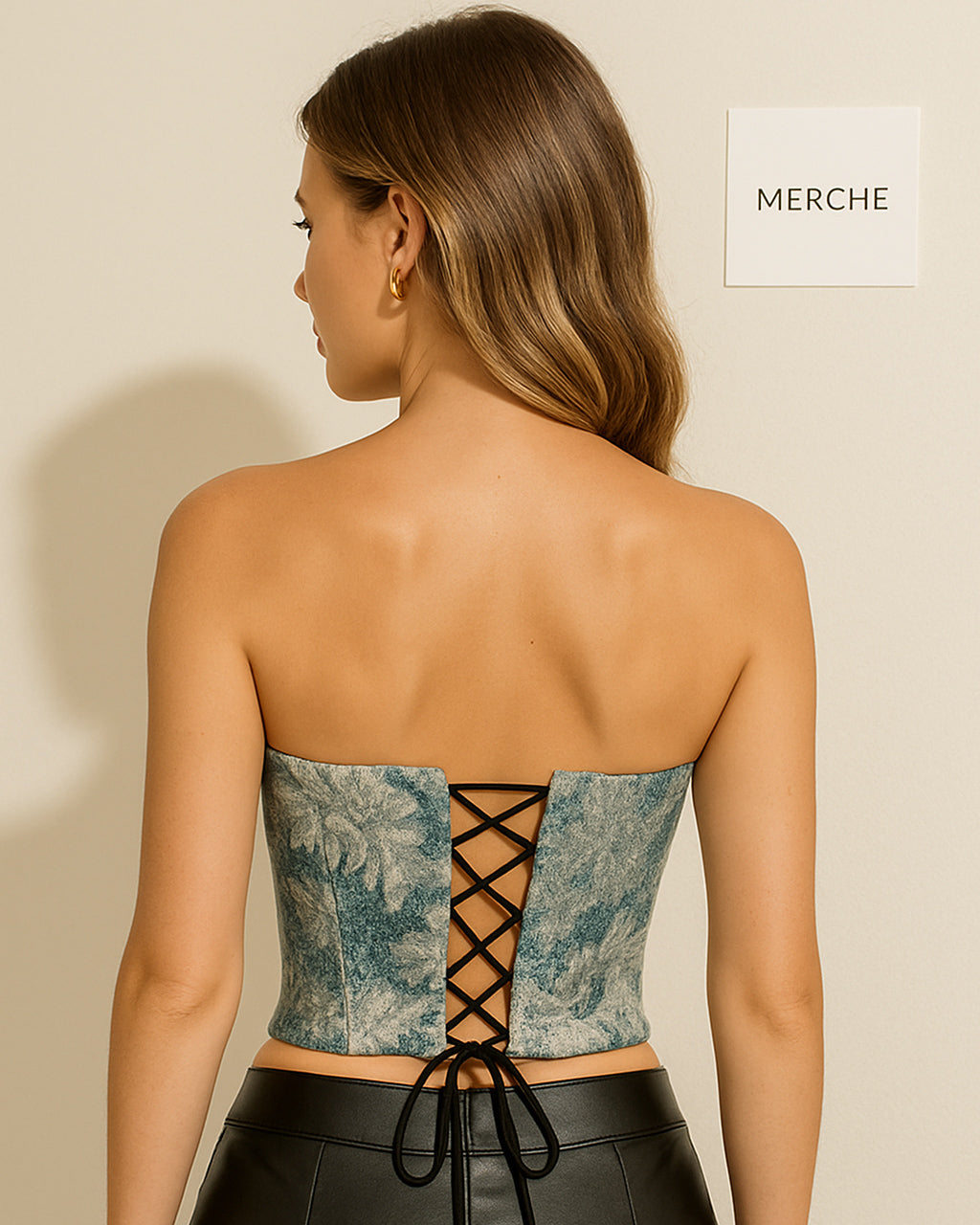 SPILL THE TEA FLORAL JACQUARD CORSET