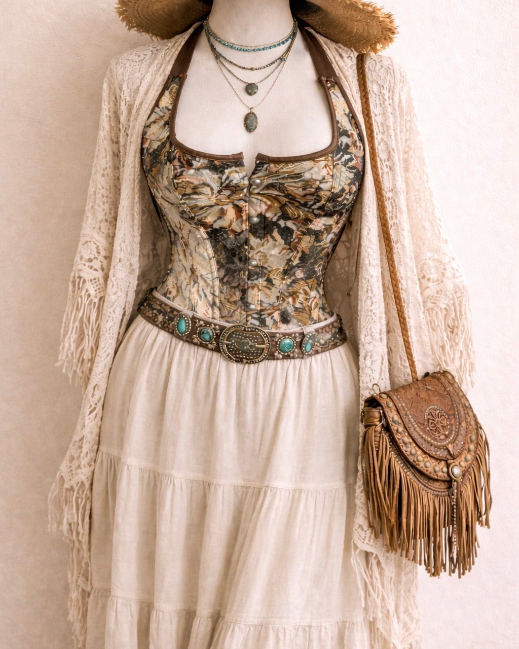 SCANDAL ERA JACQUARD HALTERNECK TOP