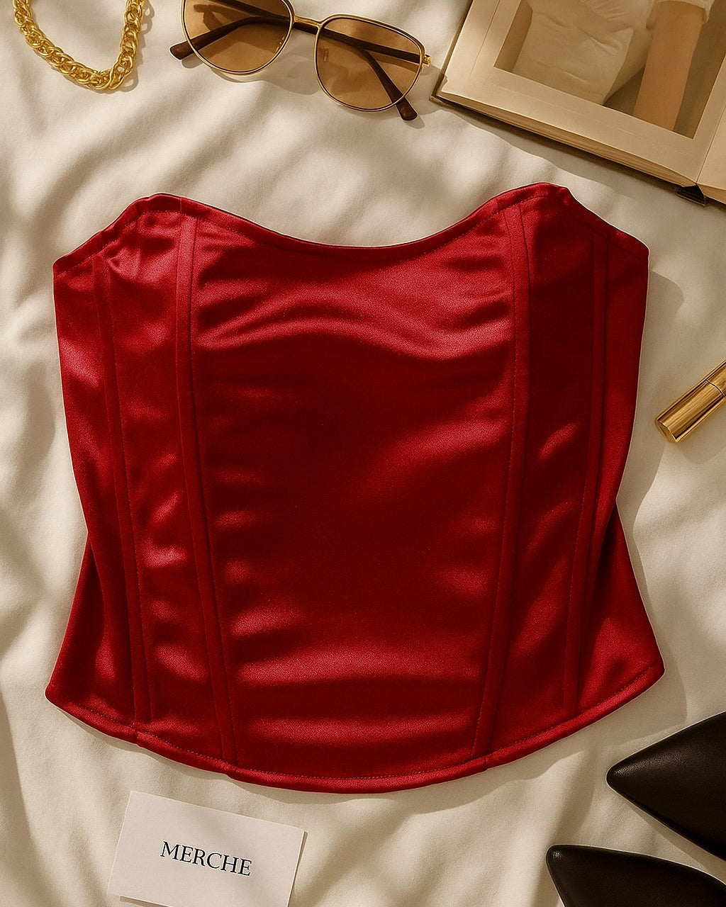 SATURDAY NIGHT FEVER BONING RED CORSET