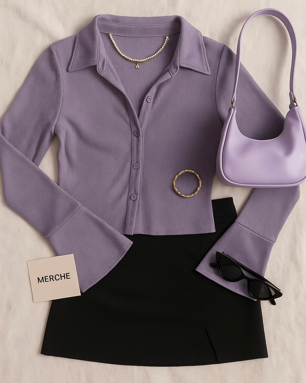 SLAYCHELLA RIBBED LUXE PURPLE TOP