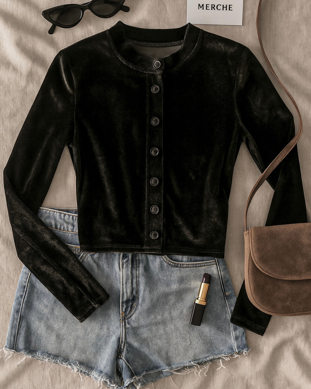 ENEMY CLAN VELOUR BLACK TOP