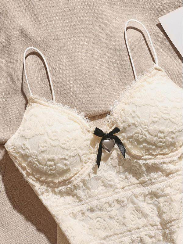 FRENCH SUN PADDED LACE CAMI TOP