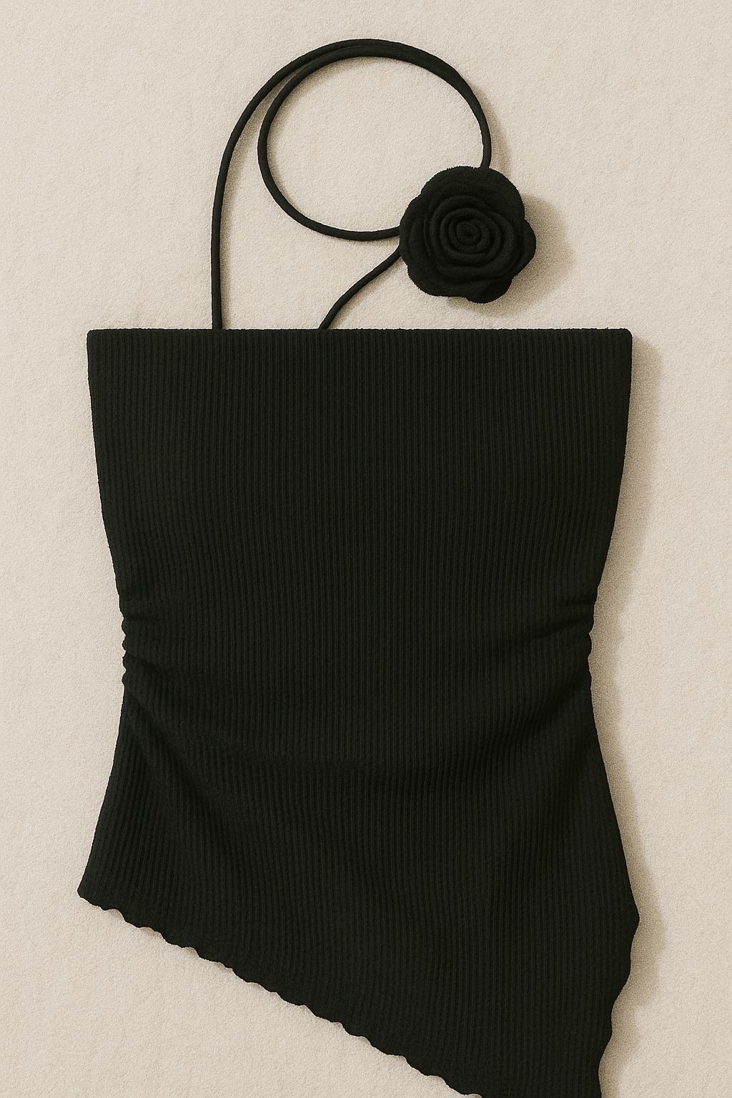 REACH THE STARS PADDED BLACK BANDEAU TOP WITH APPLIQUE CHOKER