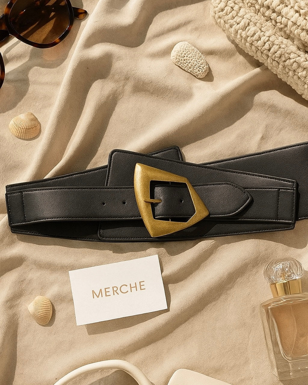 MAKING MEMORIES METAL BLACK WAIST BELT