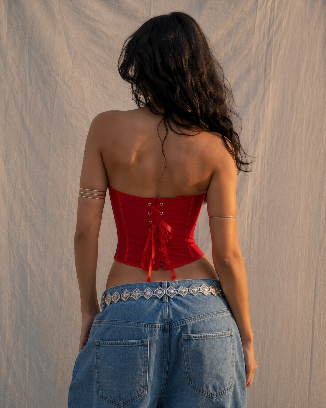 HOWDIE BABY FIRE RED SWEETHEART CORSET