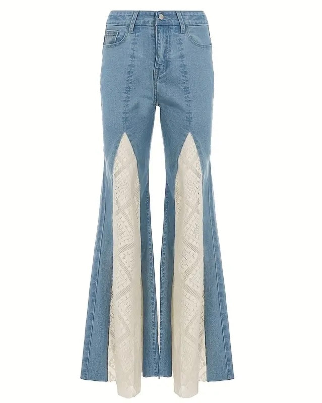 TOTAL SERVE LUXE LACE DETAIL JEANS