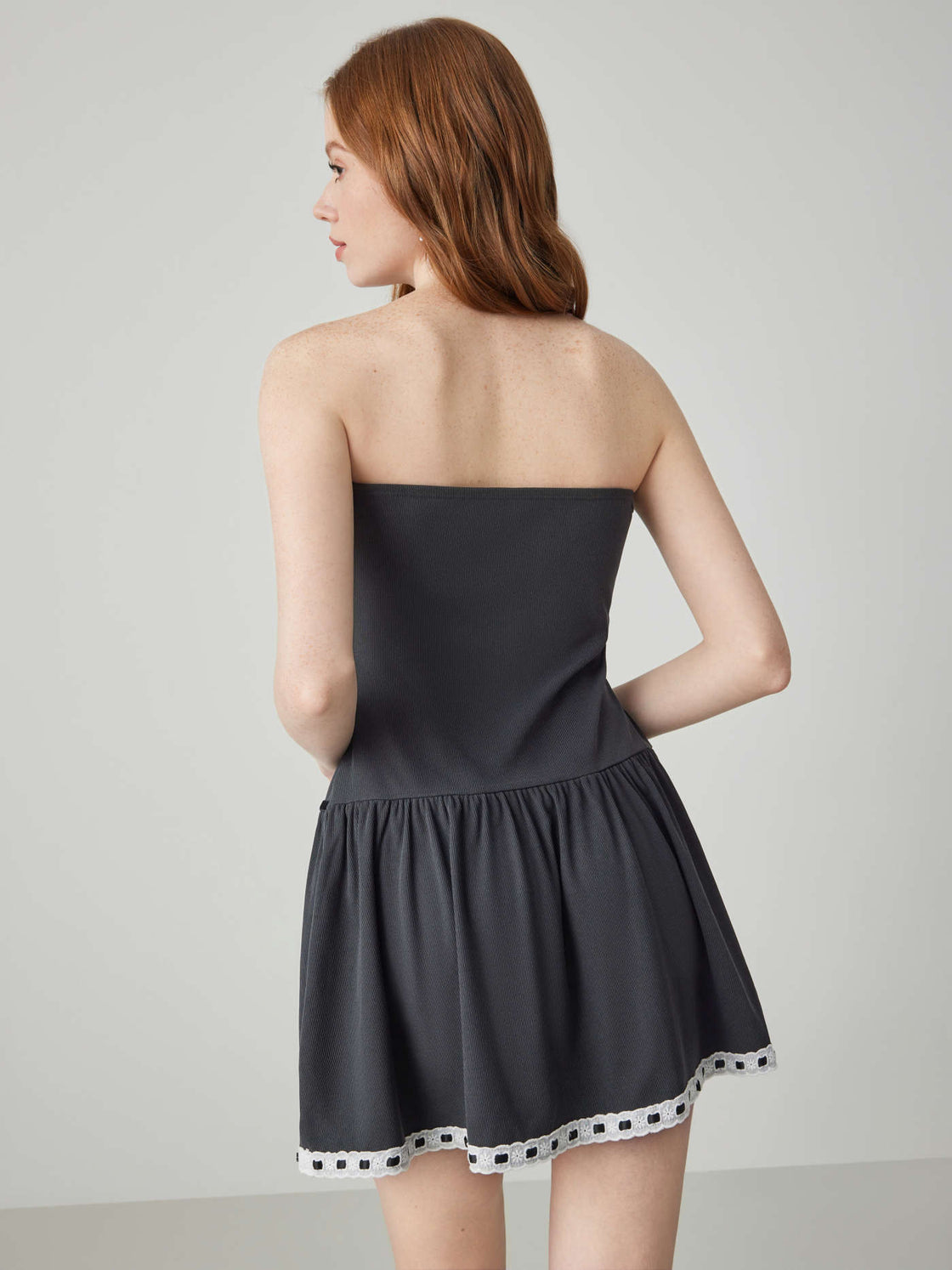 HUNNY BUNNY GREY BANDEAU DRESS