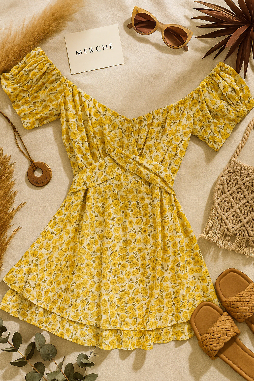 MEADOW MUSE YELLOW FLORAL PLAYSUIT