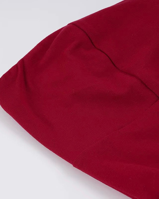 A WINTER TALE RED LUXE RUFFLE BANDEAU DRESS