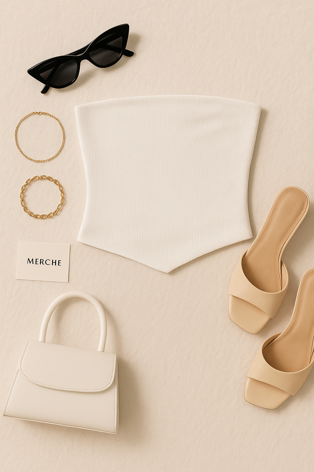 URBAN PRINCESS DRAWSTRING WHITE BANDEAU TOP