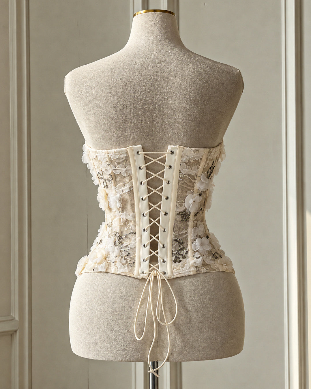 ANGELS IN THE DARK APPLIQUE EMBELLISHED CORSET