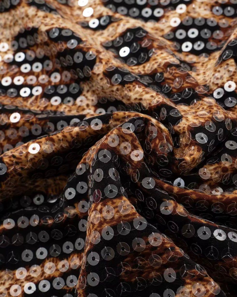 DIM THE LIGHTS SEQUIN EMBELLISHED HALTERNECK DRESS