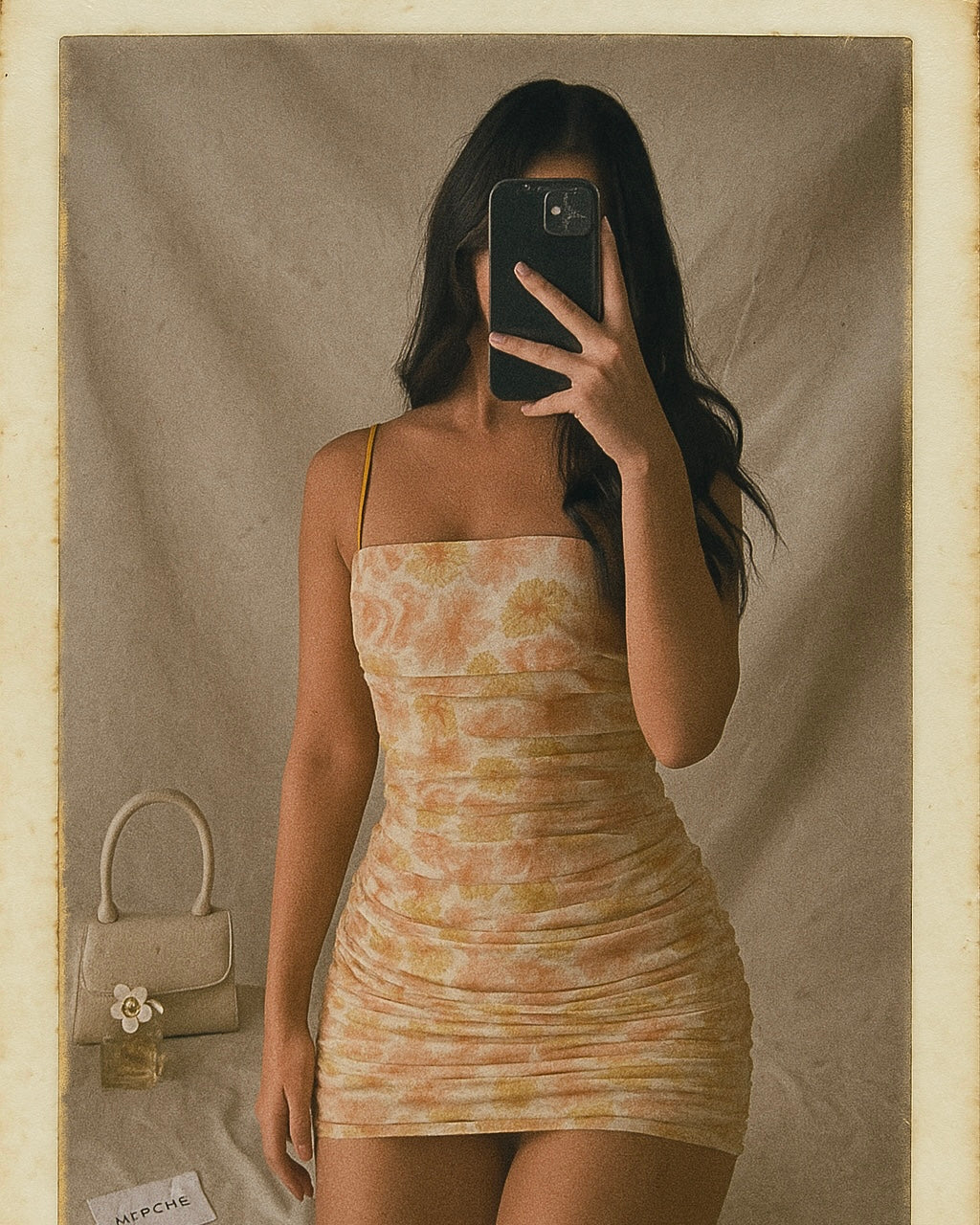BUTTERCUP KISS FLORAL YELLOW MESH BODYCON DRESS
