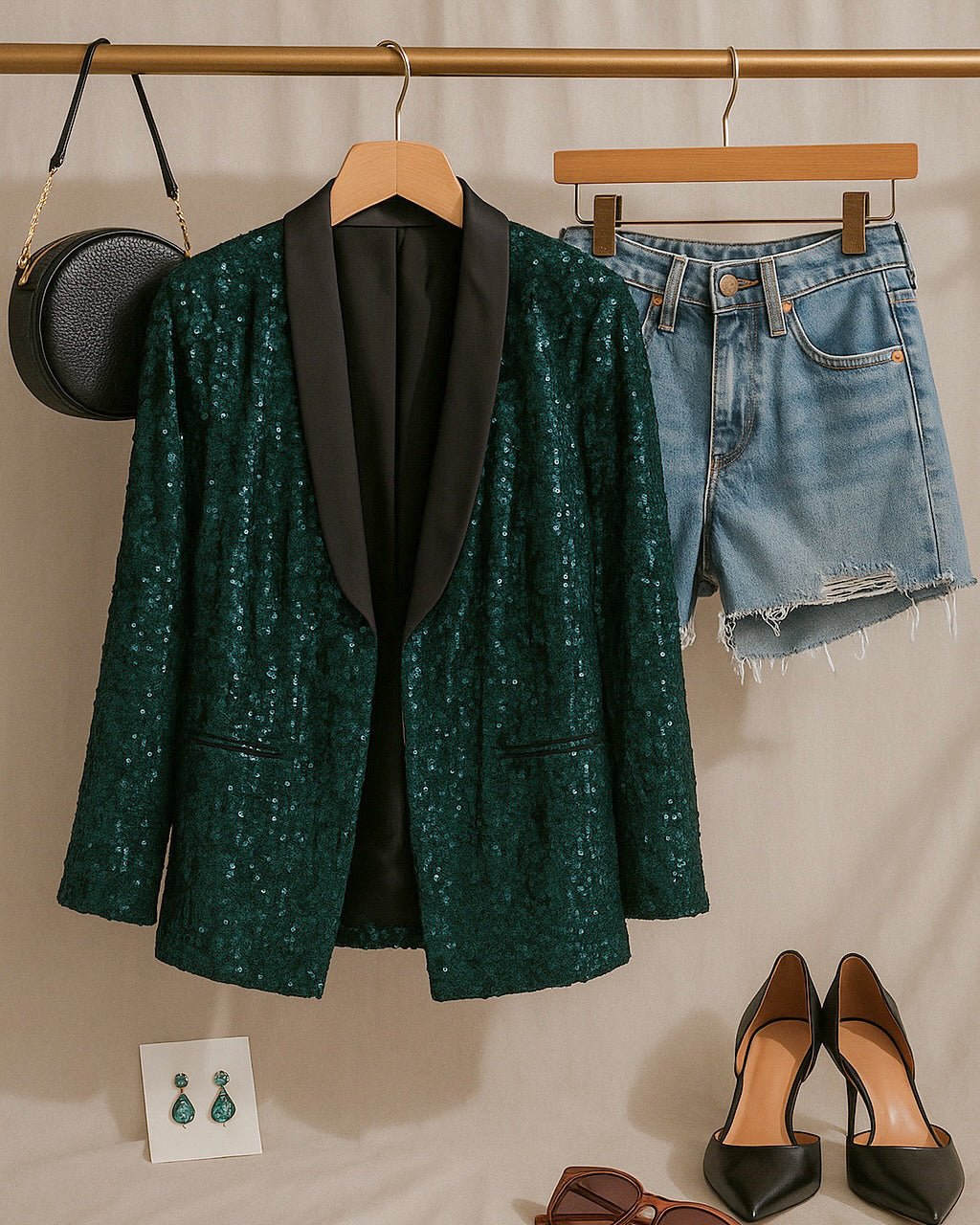 OUT OF OFFICE LUXE SEQUIN BLAZER