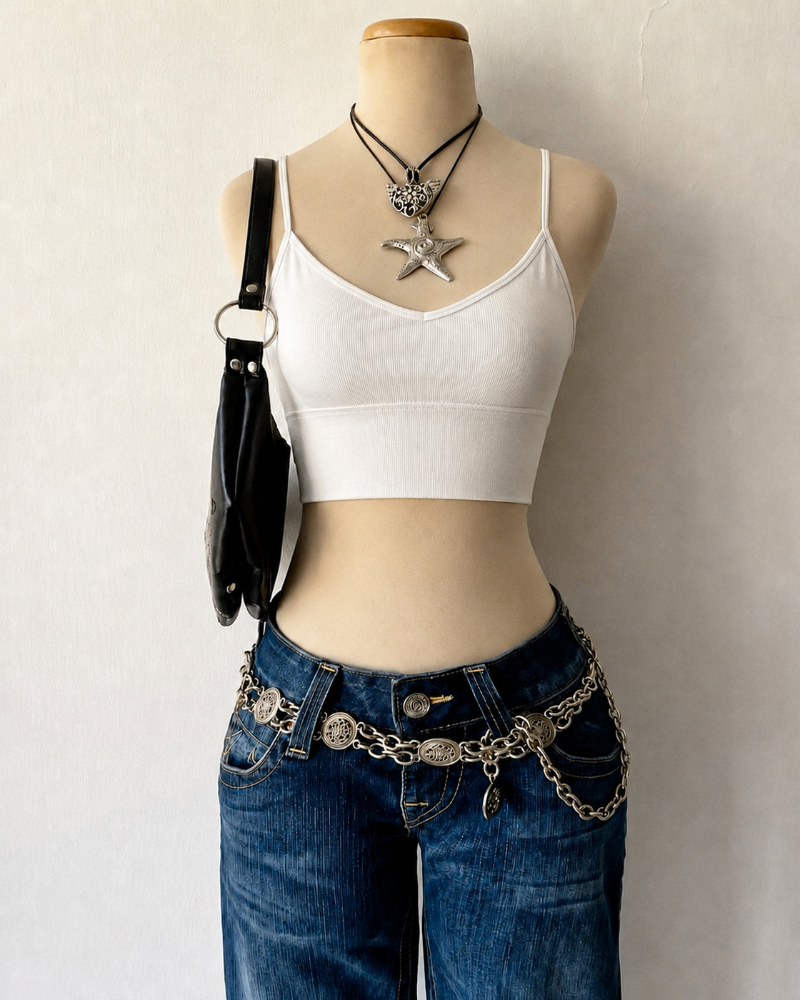 TOXIC EX PADDED CROSSBACK BRALETTE WHITE TOP