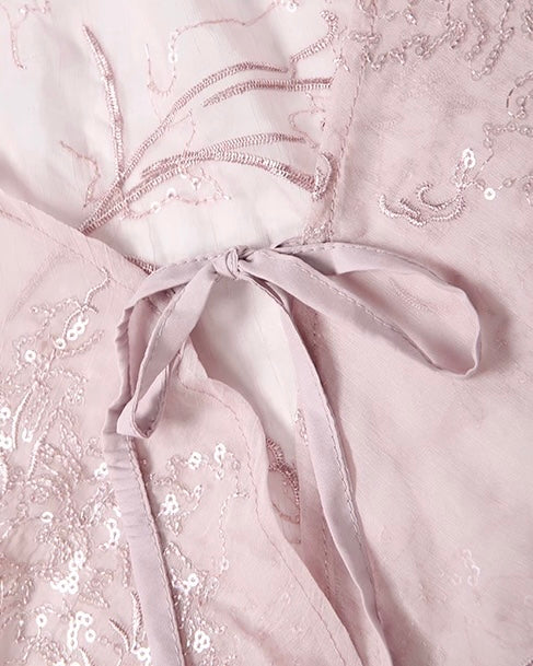 CROWN HER ALREADY EMBROIDERED HANDKERCHIEF HALTERNECK TOP