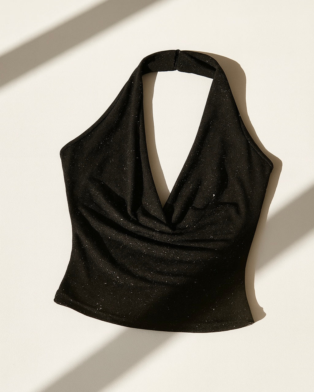 RUM AND COKE SHIMMER HALTERNECK TOP