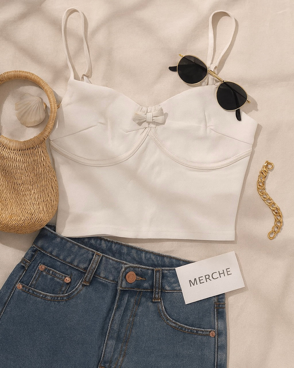 GREAT TIMES WHITE CAMI TOP