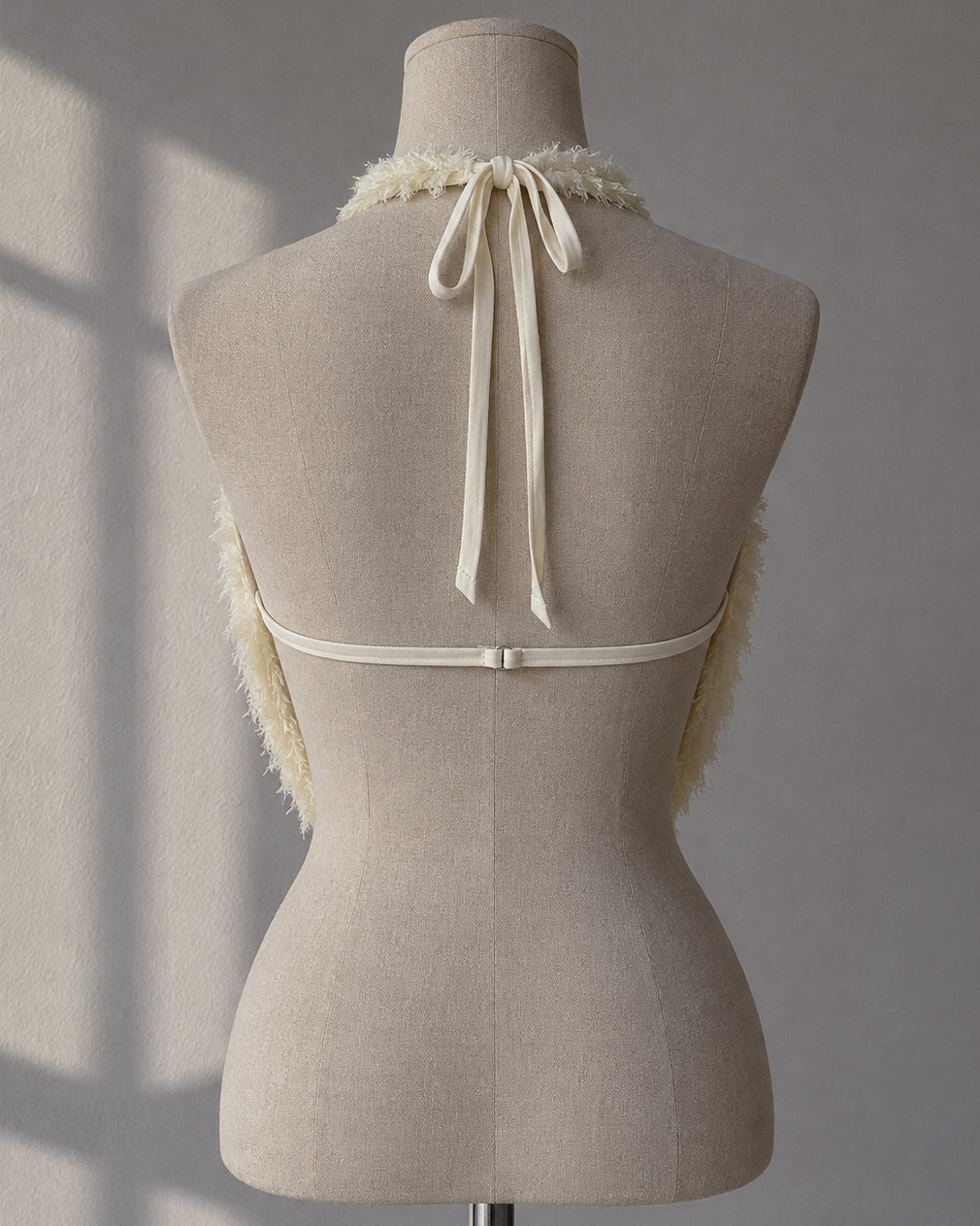 CAST ME IN A DRAMA SEQUIN AND METAL DETAIL OPEN-BACK TOP