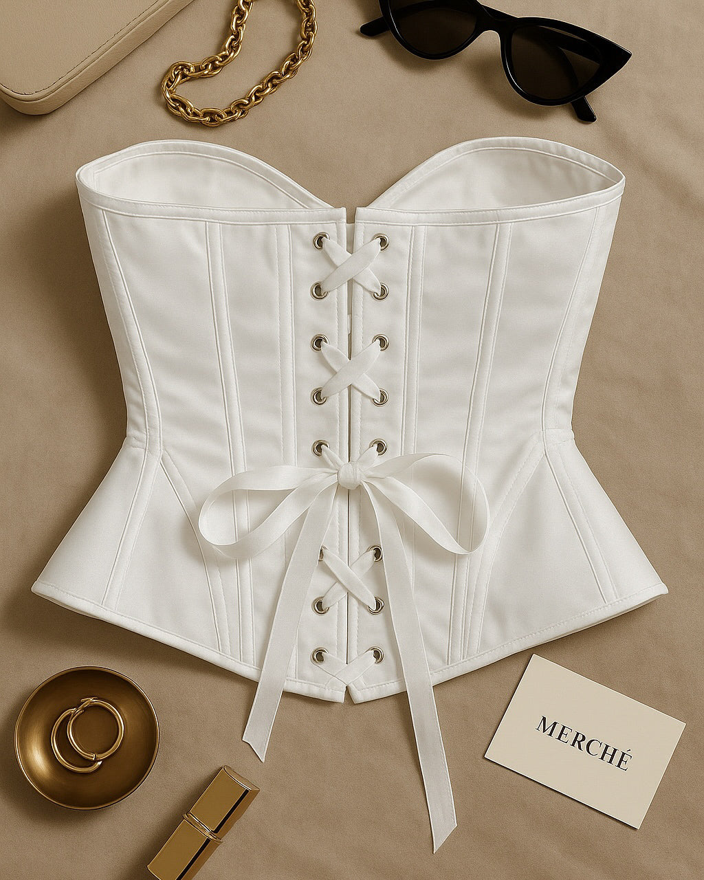 INSTANT IT-GIRL LUXE WHITE CORSET