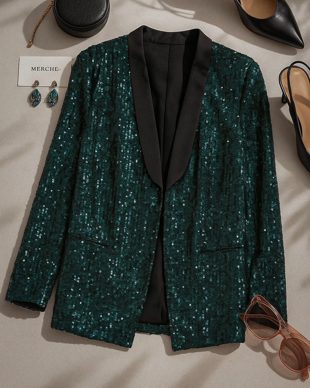 OUT OF OFFICE LUXE SEQUIN BLAZER