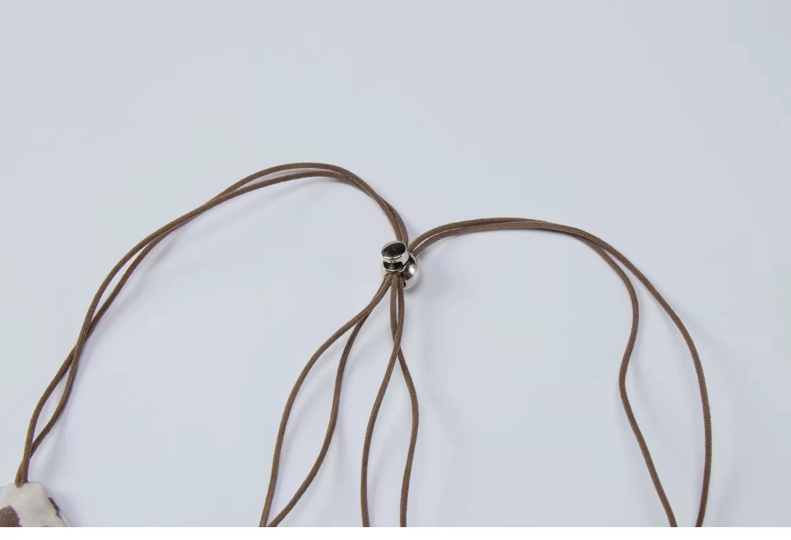 DAMN GIRL PRINTED CROSSBACK HALTERNECK TOP