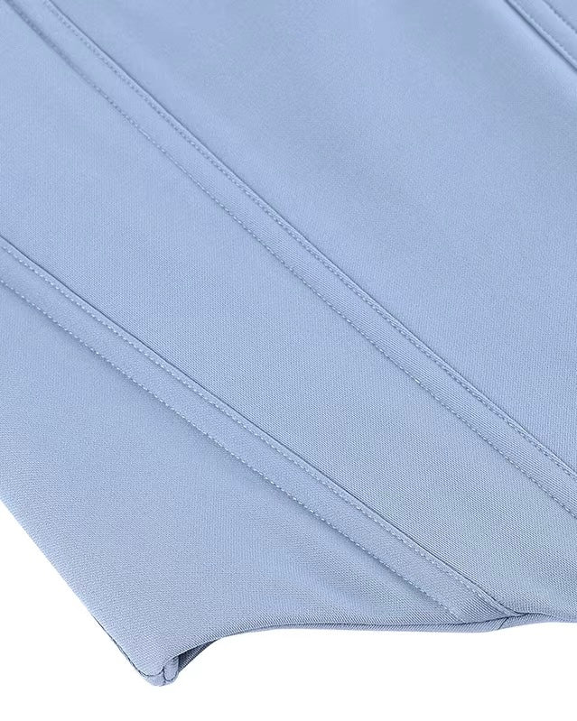 INDIE SLEAZE STRUCTURED POWDER BLUE CORSET