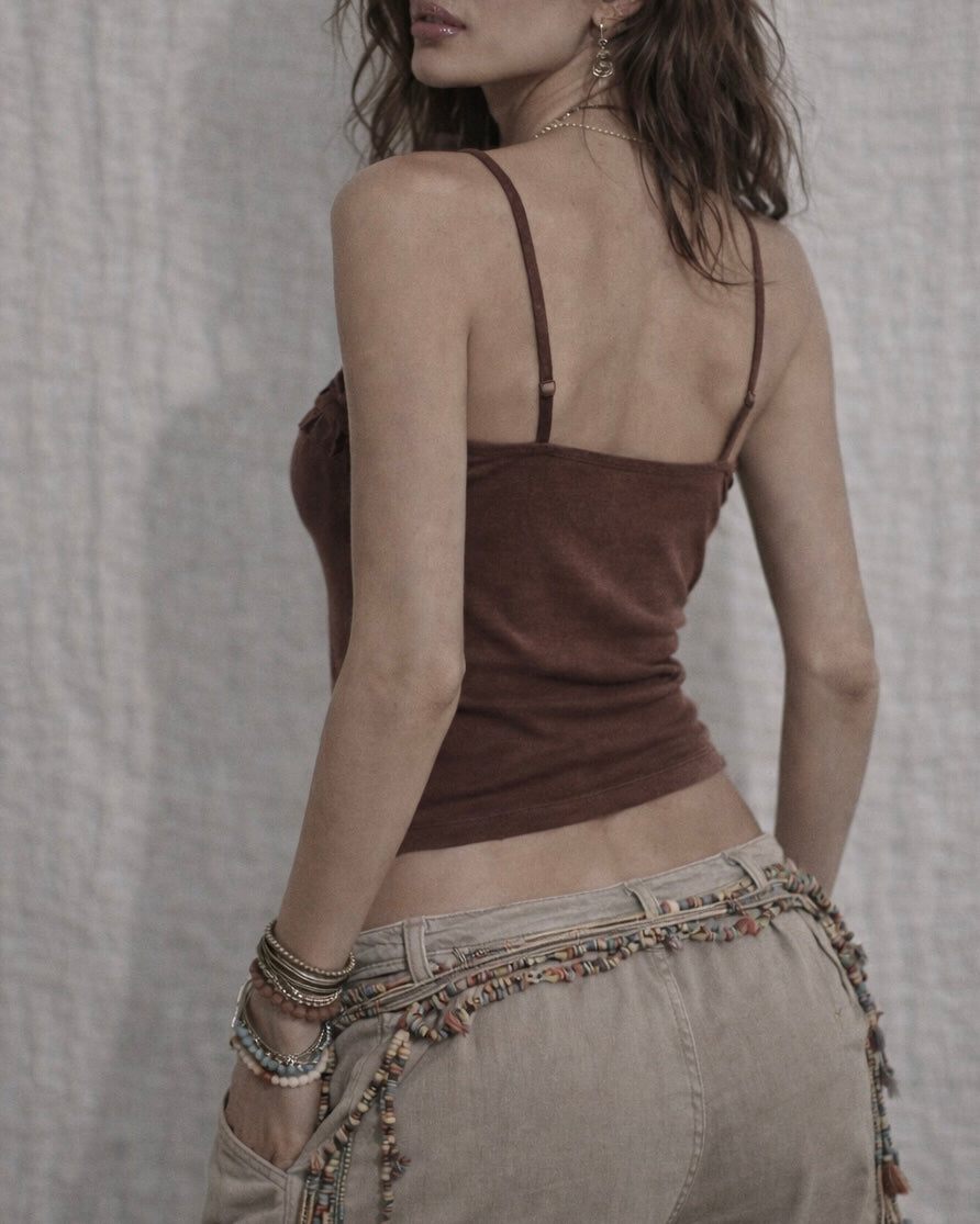 BEYOND BASIC PADDED COCAO CAMI TOP