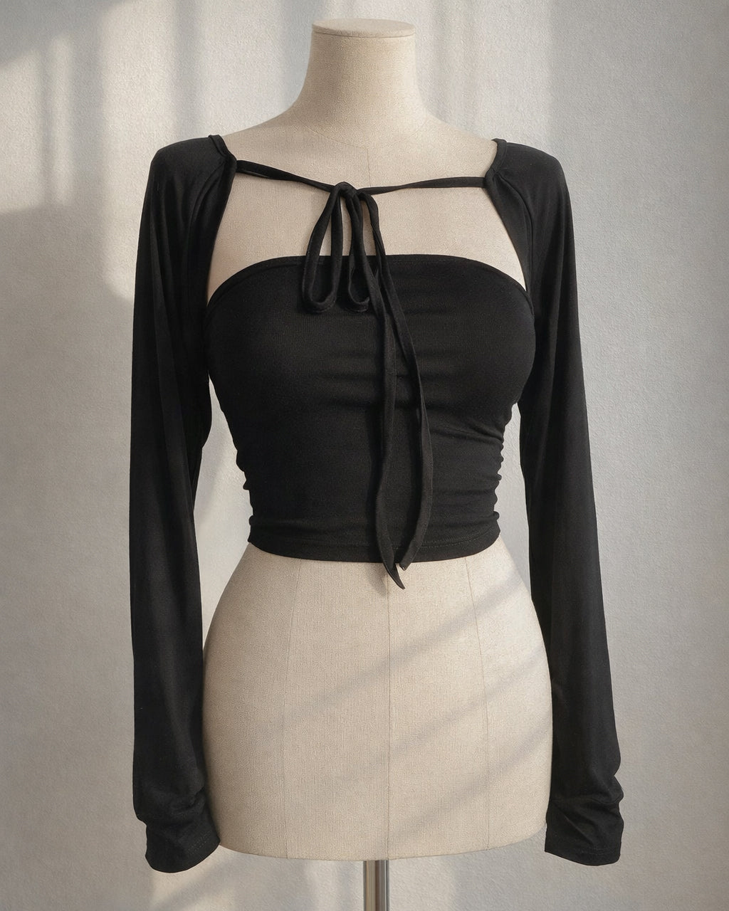 OFF SCRIPT TWO-PIECE BLACK TOP