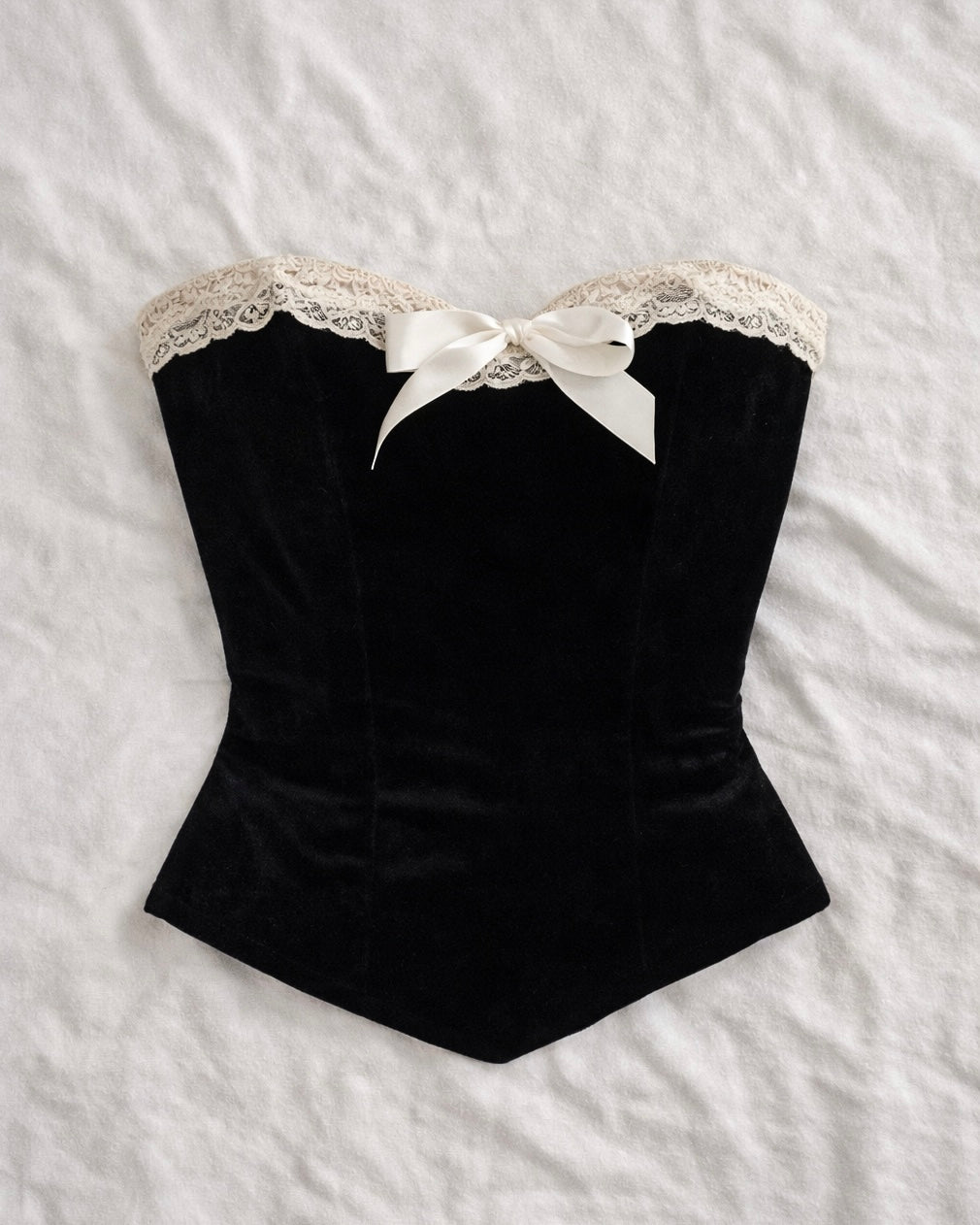 FLIRTY NOT SORRY VELOUR LUXE CORSET