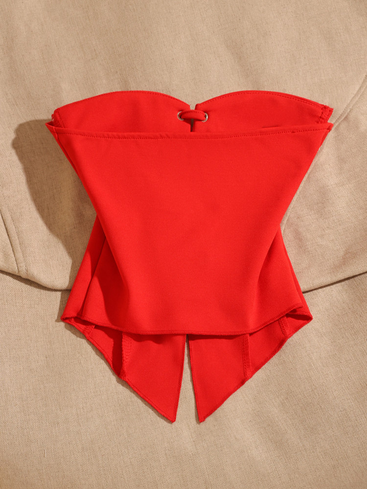 HOLOGRAM OF LOVE PADDED RED CORSET