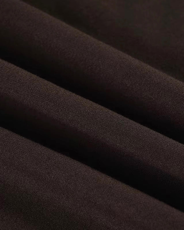 CLASS APART BACKLESS COCOA BROWN BODYCON MAXI DRESS