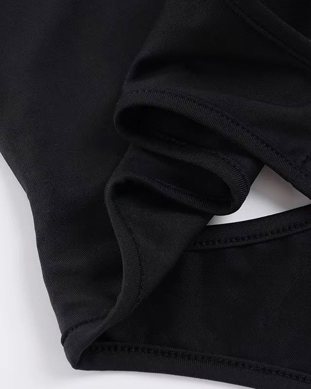 HERE SHE COMES METAL DETAIL BACKLESS BODYSUIT TOP