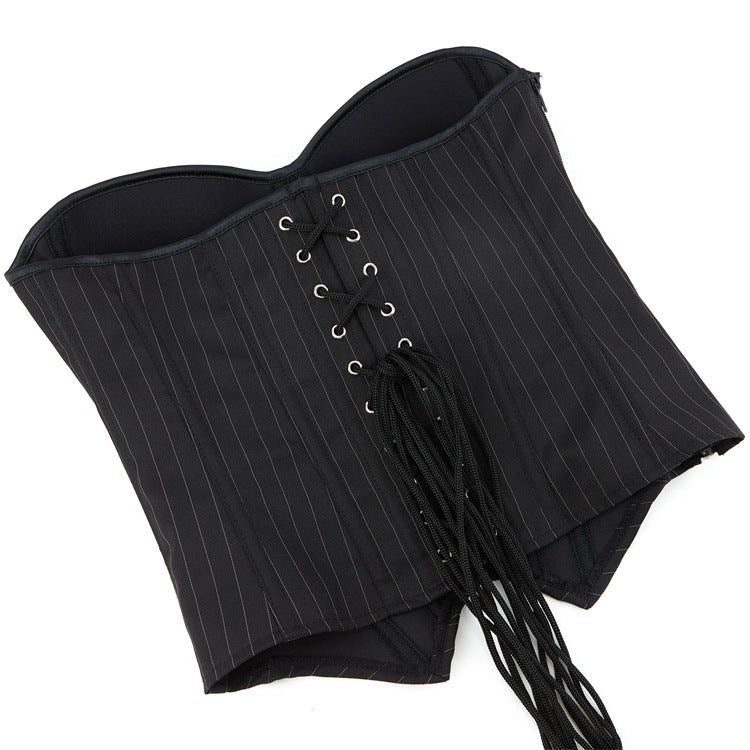 SKIP A HEARTBEAT PADDED STRIPED CORSET