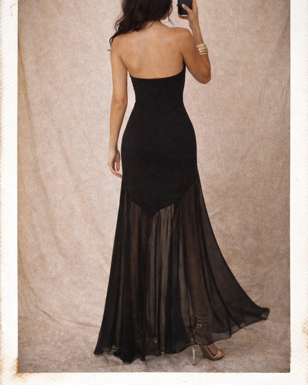 SIERRA NIGHTS TWISTED KNOT SHEER DETAIL MAXI DRESS