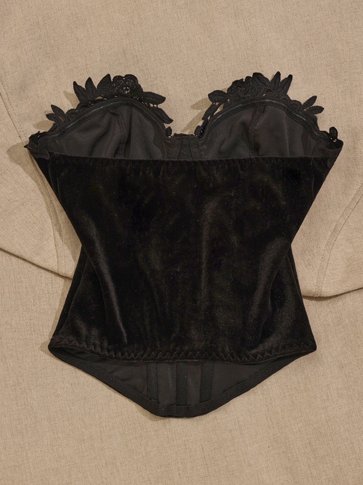 WILD WILD WEST VELVET APPLIQUE CORSET