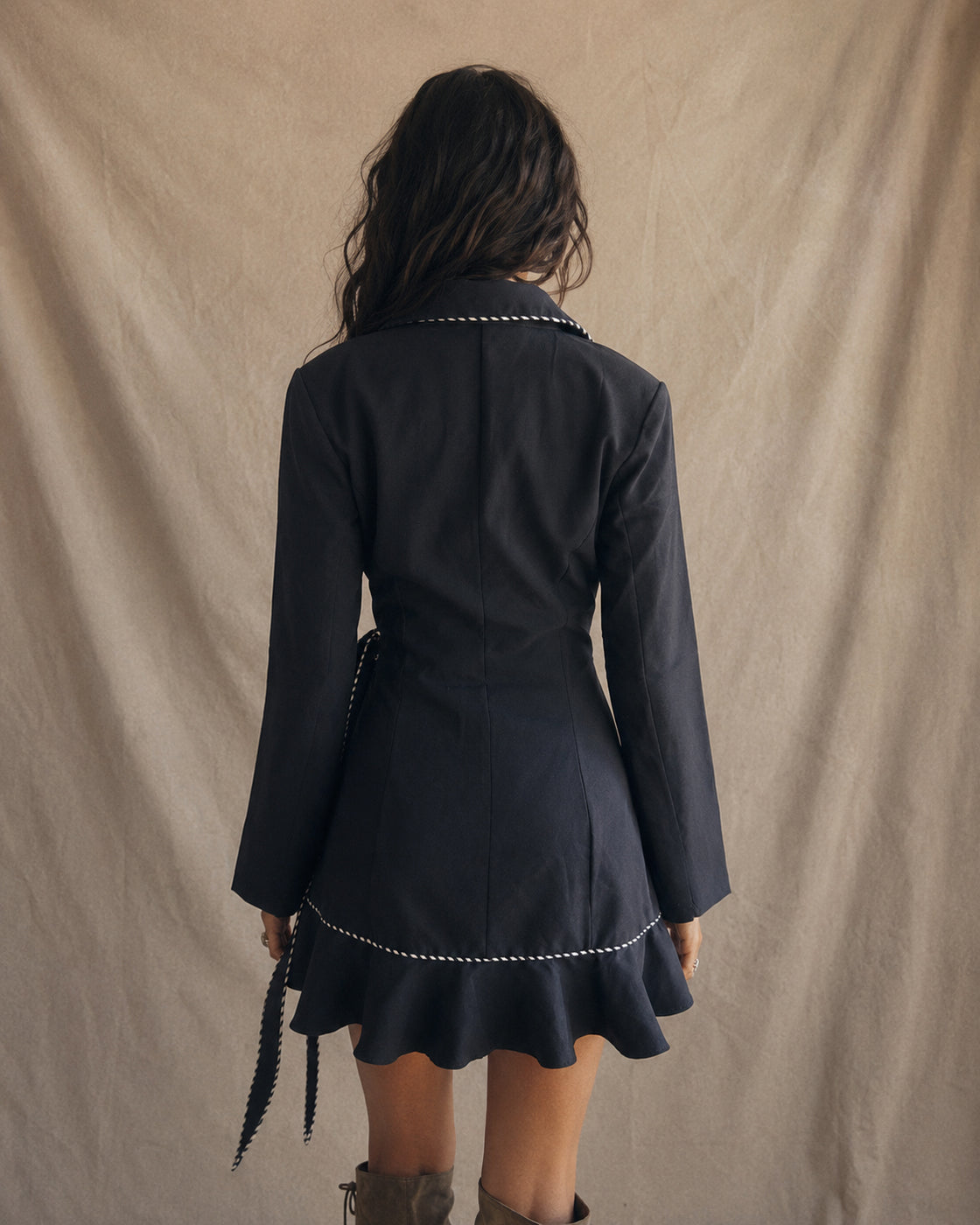 CLUB OWNER WRAP-STYLE COAT DRESS