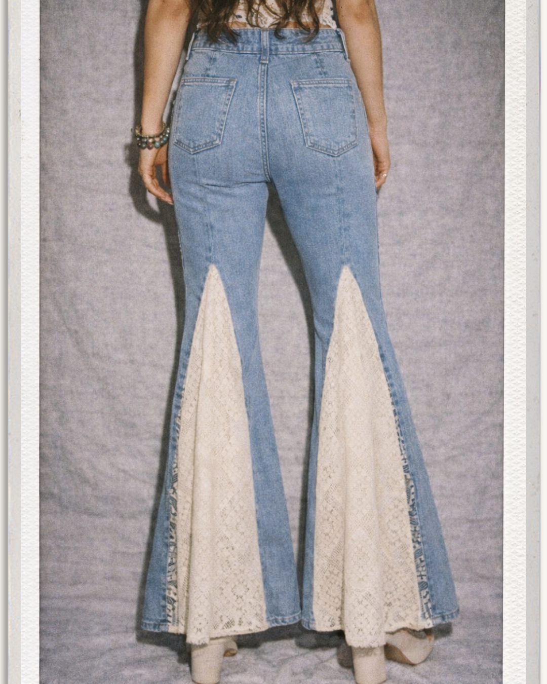 TOTAL SERVE LUXE LACE DETAIL JEANS