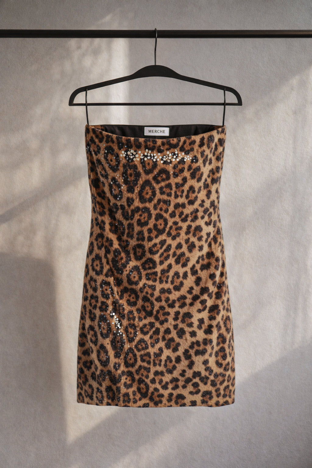 FOREVER WILD SEQUIN BANDEAU DRESS