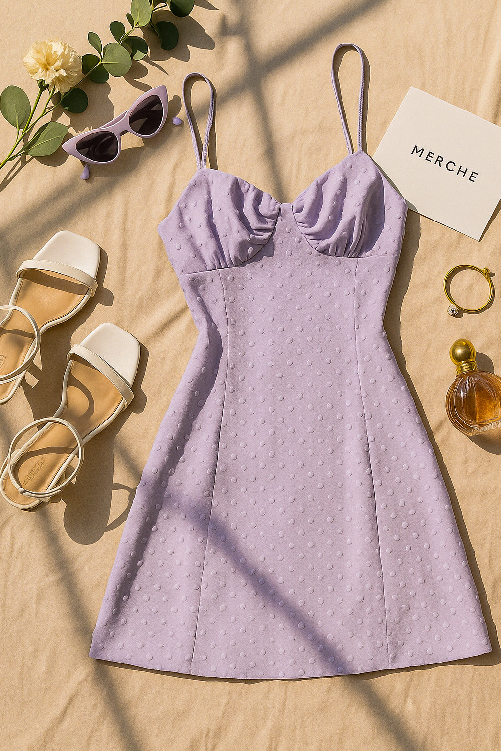 TWIST OF FATE LILAC FLARE DRESS