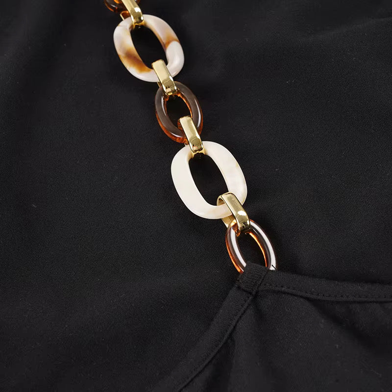 LOOK BETTER LEAVING RESIN CHAIN BACK DETAIL TOP
