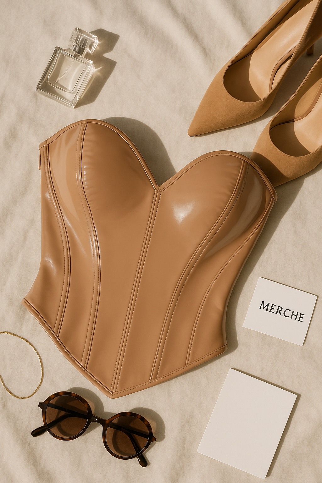 ROMAN EMPIRE FAUX LEATHER CORSET