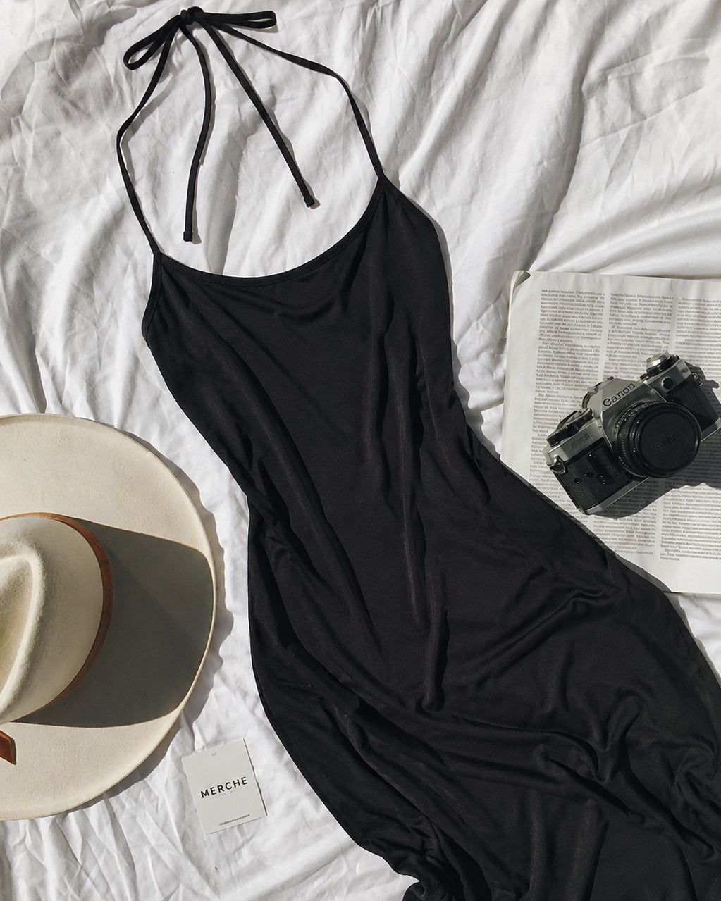 BAREFOOT ON VACAY BLACK FLOOR-LENGTH MAXI DRESS