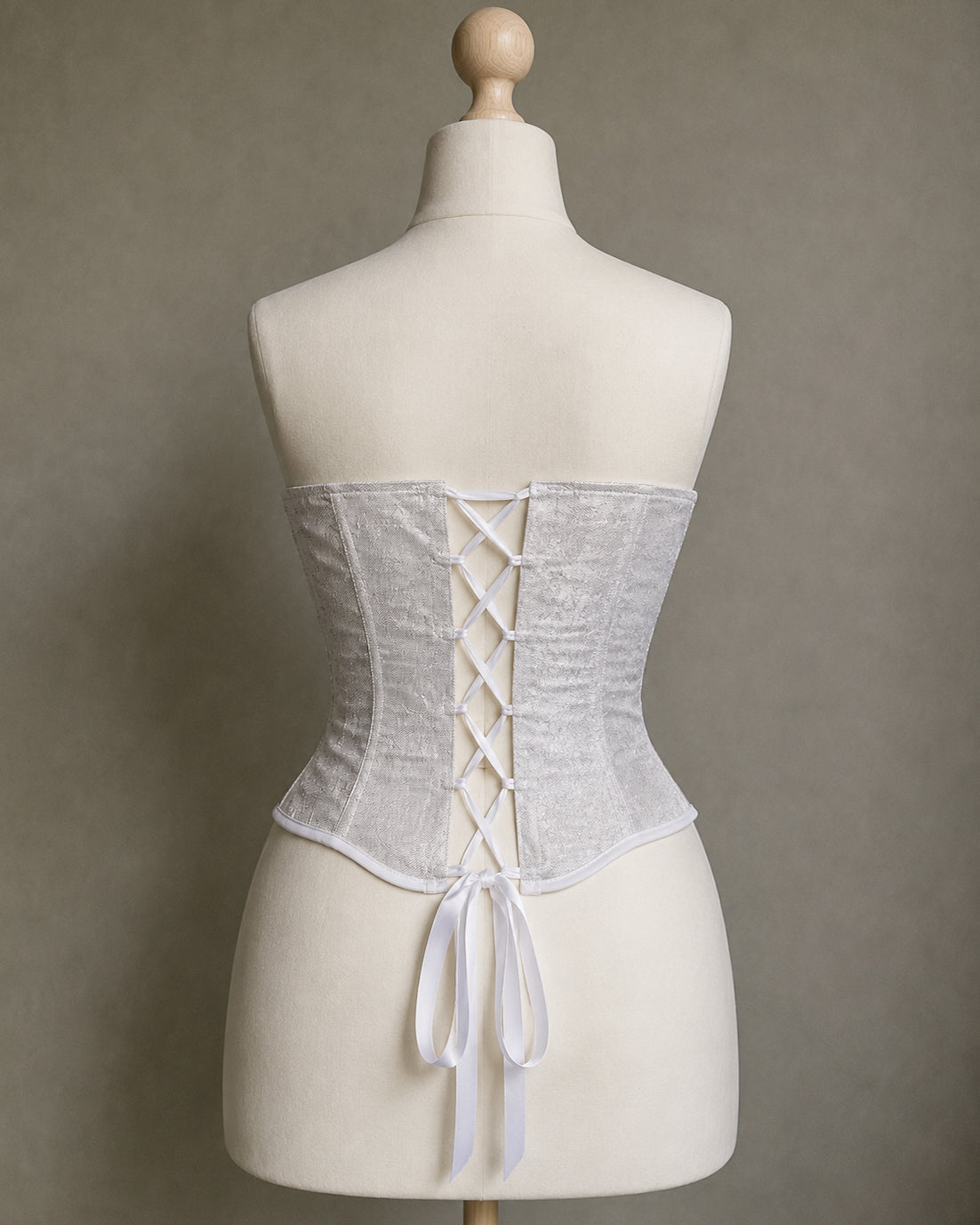 HOT GIRL HEIRLOOM APPLIQUE MESH DRAPE CORSET